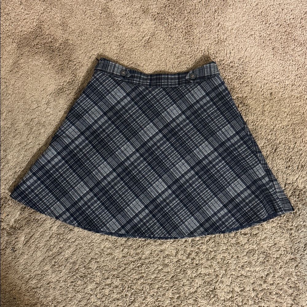 NWT Kuose Gray Plaid A-Line Mini Skirt size S Dark Academia Goth Clueless Preppy - Picture 4 of 8